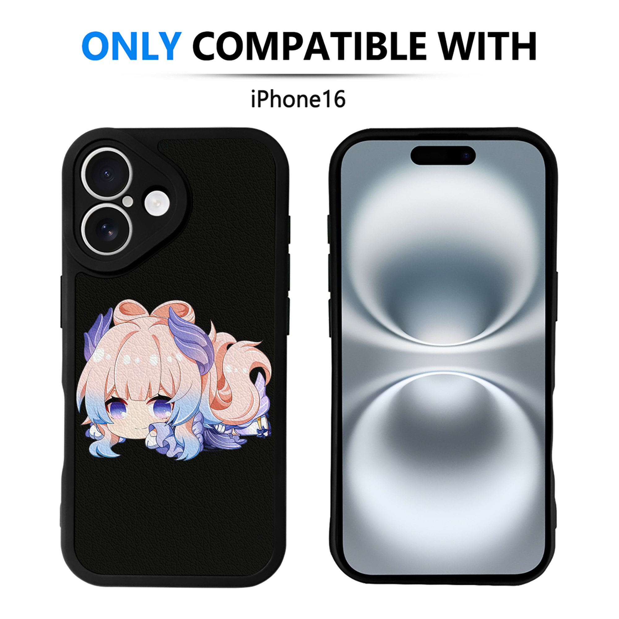 げんし神 珊瑚宮心海 サンゴノミヤ・ココミ genshin Sangonomiya Kokomi 【iPhone 16シリーズ対応】シリコンスマホケース（レザー調） 材質：シリコン